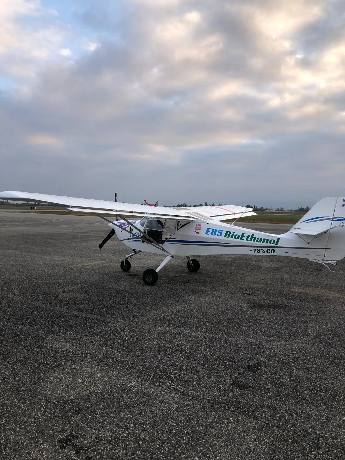 l'ULM, l'Eurofox, sur la piste