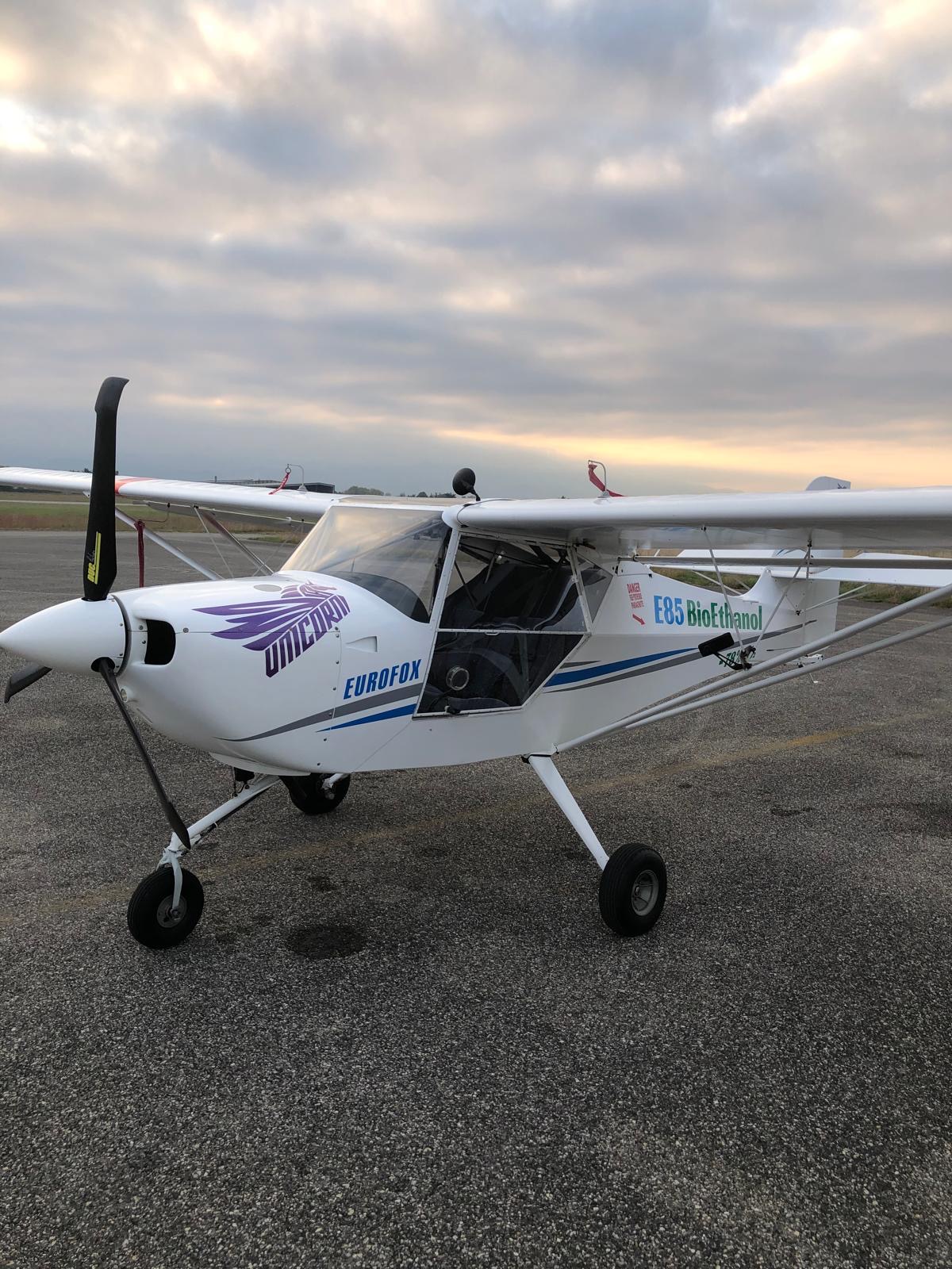 L'Eurofox posé à la Base ULM